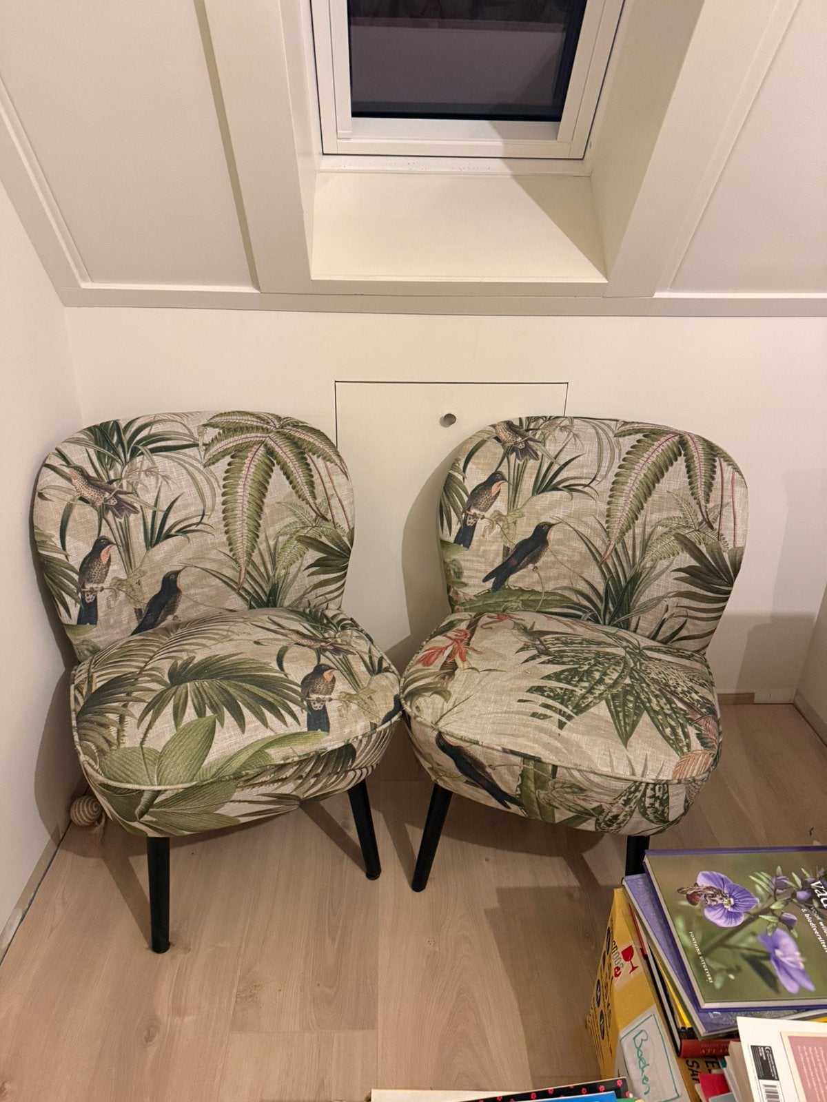 Prachtige fauteuils natuur print Kwantum (+stof & kussens), Ophalen, Zo goed als nieuw, Stof