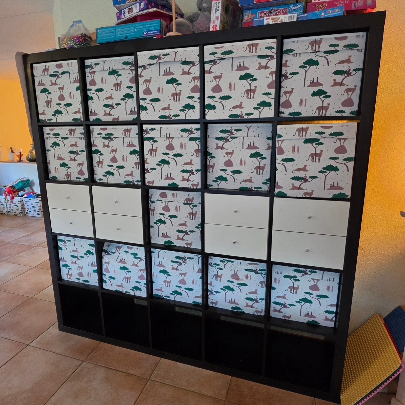 IKEA Kallax 5x5 met lades en Sandlopare bakken, Ophalen, Gebruikt