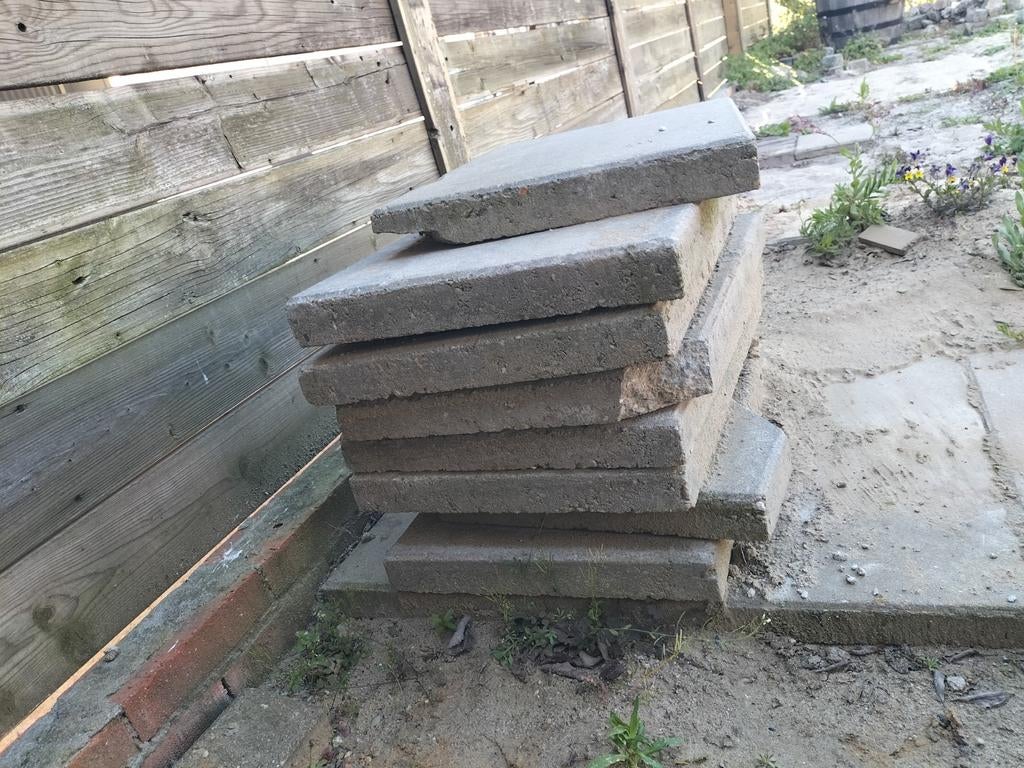 GRATIS terrastegels / tegels 60x40cm, Tuin en Terras, Tegels en Klinkers, Ophalen, Gebruikt, Beton, Terrastegels