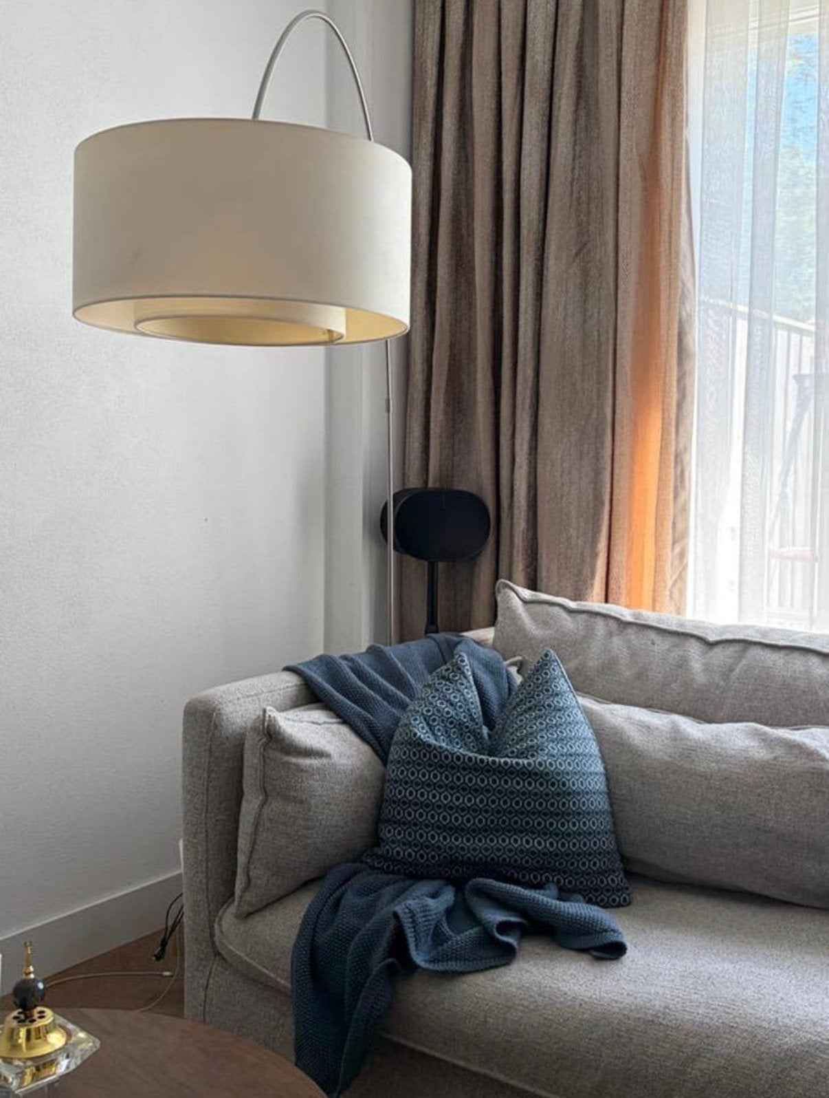 Mooie booglamp, Huis en Inrichting, Lampen | Vloerlampen, Ophalen, Gebruikt