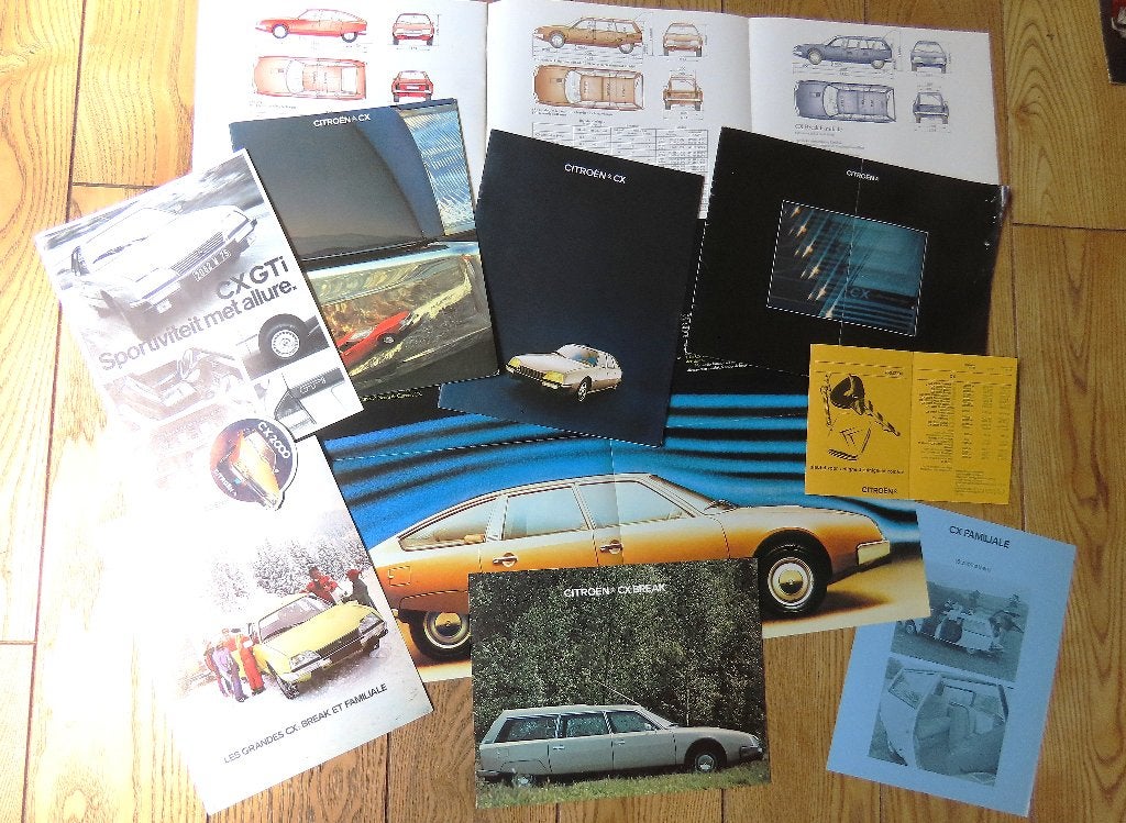 Citroën folders, diverse sets jaren '70, Ophalen of Verzenden, Gebruikt