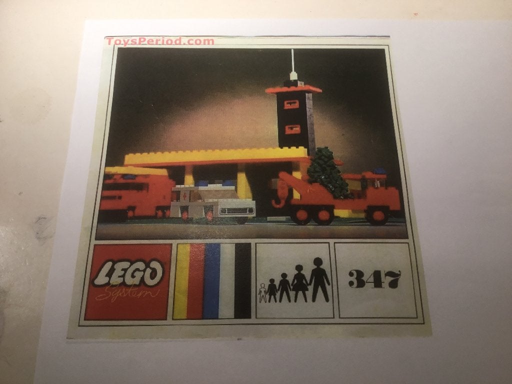 Lego set 347 fire station ( 1970), Gebruikt, Lego, Ophalen of Verzenden, Compleet