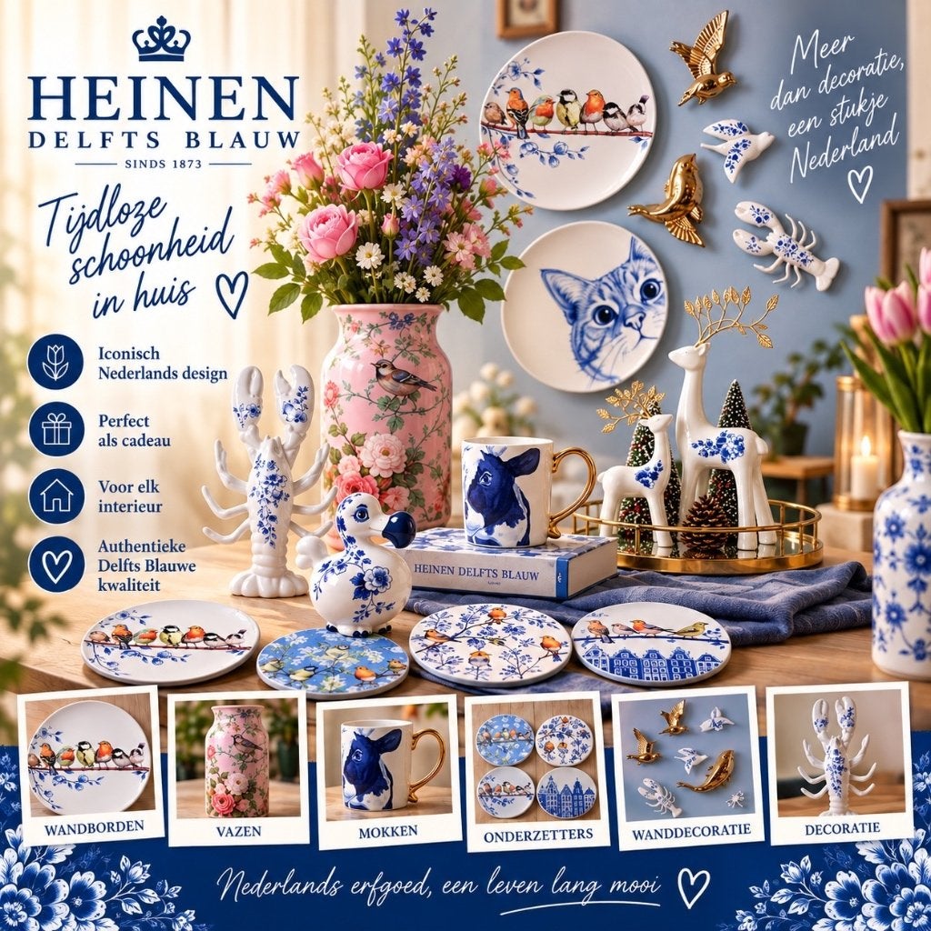 Heinen Delfts Blauw, groot assortiment op voorraad., Ophalen of Verzenden, Nieuw, Blauw, Steen/keramiek