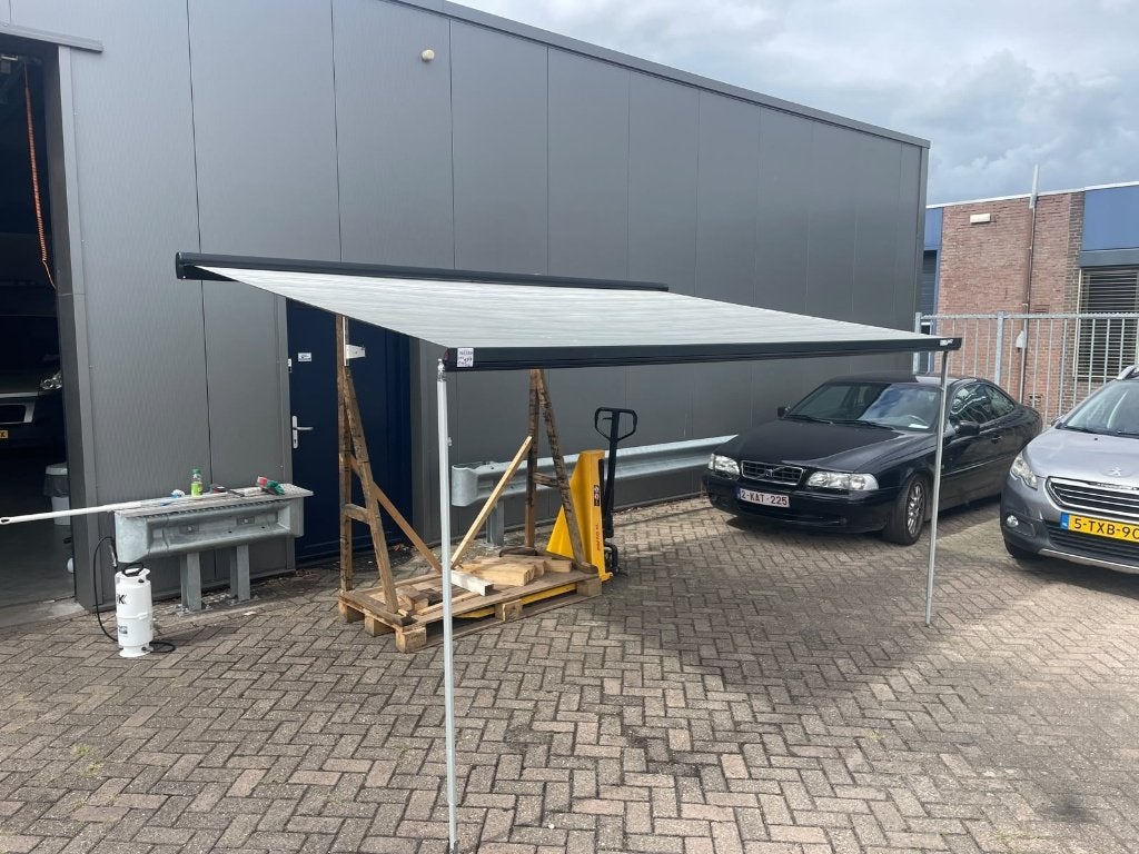 Fiamma F45S luifel 3,75 Mtr zwart, Ophalen, Gebruikt, /, /