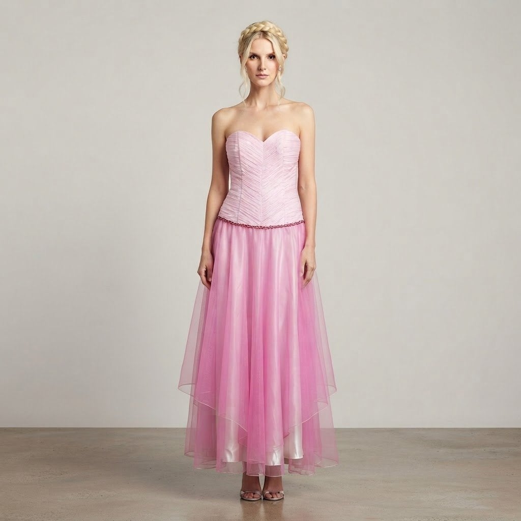 Elegante Roze Bruidsjurk, maat 38, Trouwjurk, Ophalen of Verzenden, Roze, Onbekend