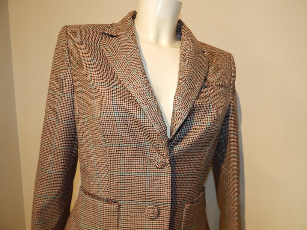 Marccain ruiten jasje blazer kleur ruwe afwerking N3/M, Maat 38/40 (M), Zo goed als nieuw, Jasje, Marccain