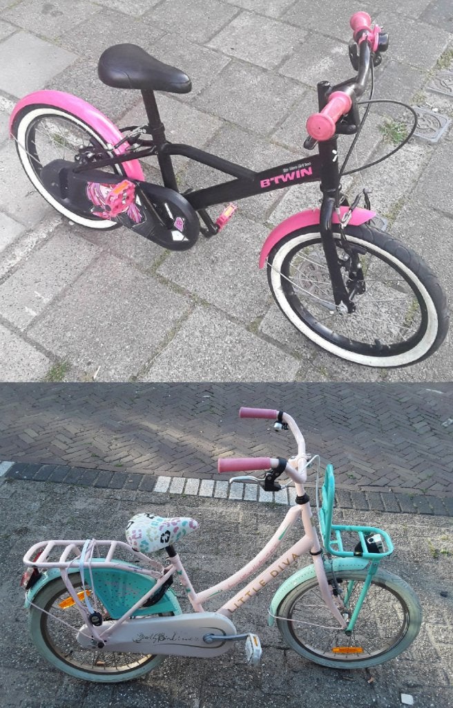 Kinderfietsen 16 & 20 inch + 20 inch wiel ( Conditie Goed), Ophalen, Gebruikt, Velgrem, Minder dan 16 inch