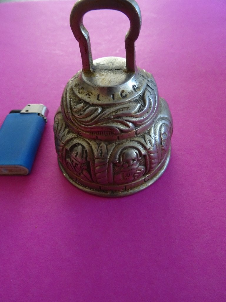 ANTIEKE APOSTEL BEL HEILIGDOM MET EVANGELISTE, Ophalen of Verzenden