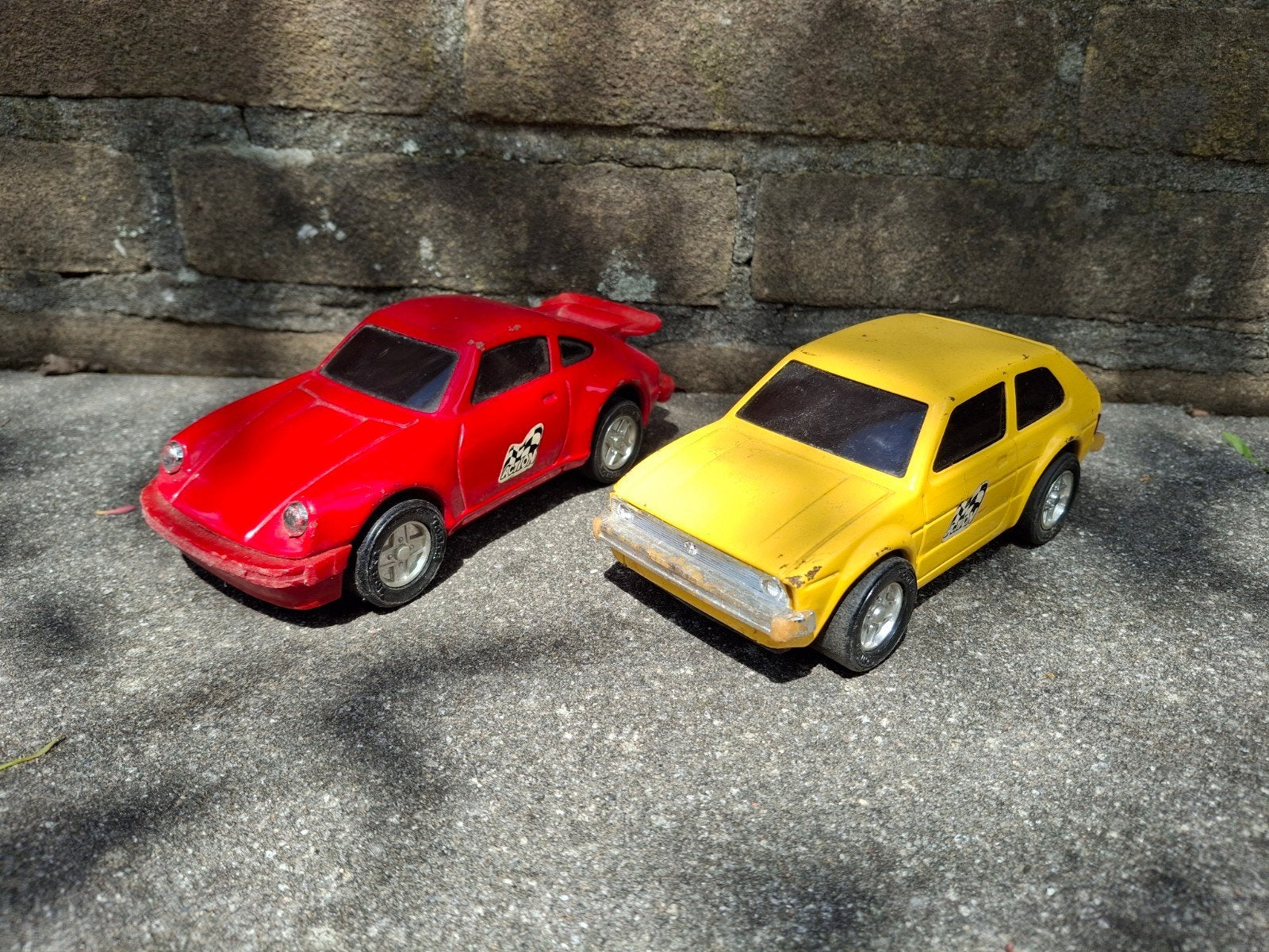 Vintage Tonka speelgoedauto's - Rood en Geel, Ophalen of Verzenden, Gebruikt
