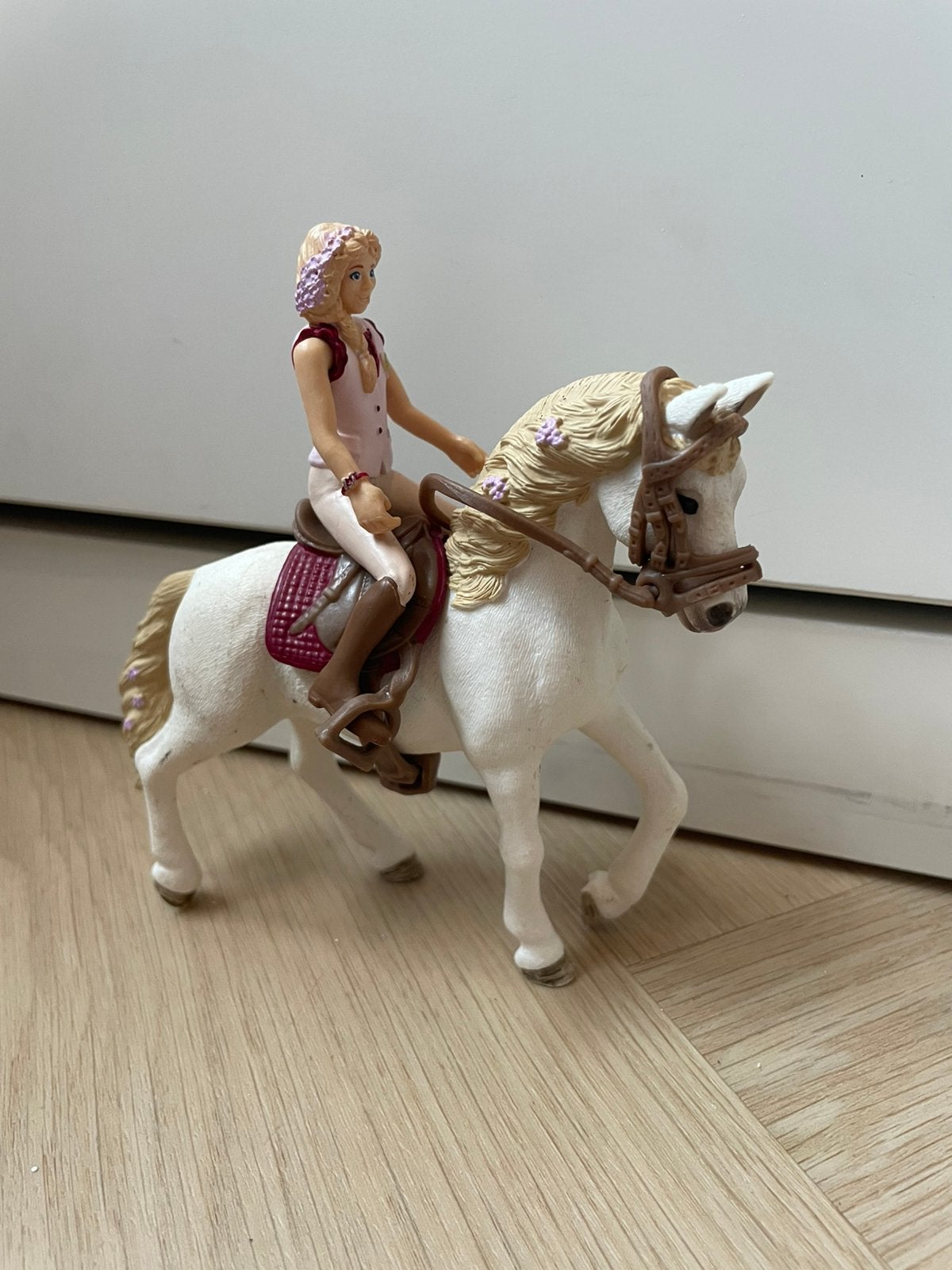 Schleich paard met ruiter, Ophalen of Verzenden, Zo goed als nieuw, Paard, Beeldje of Figuurtje