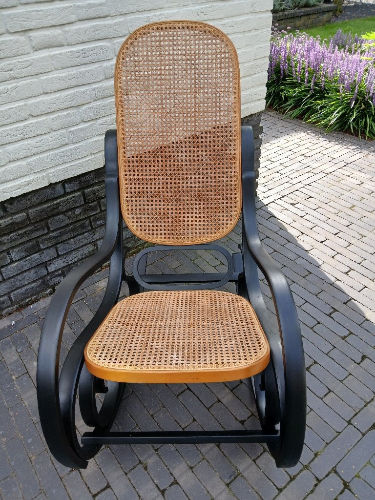 schommelstoel, Huis en Inrichting, Gebruikt, Zwart, Eén, Hout