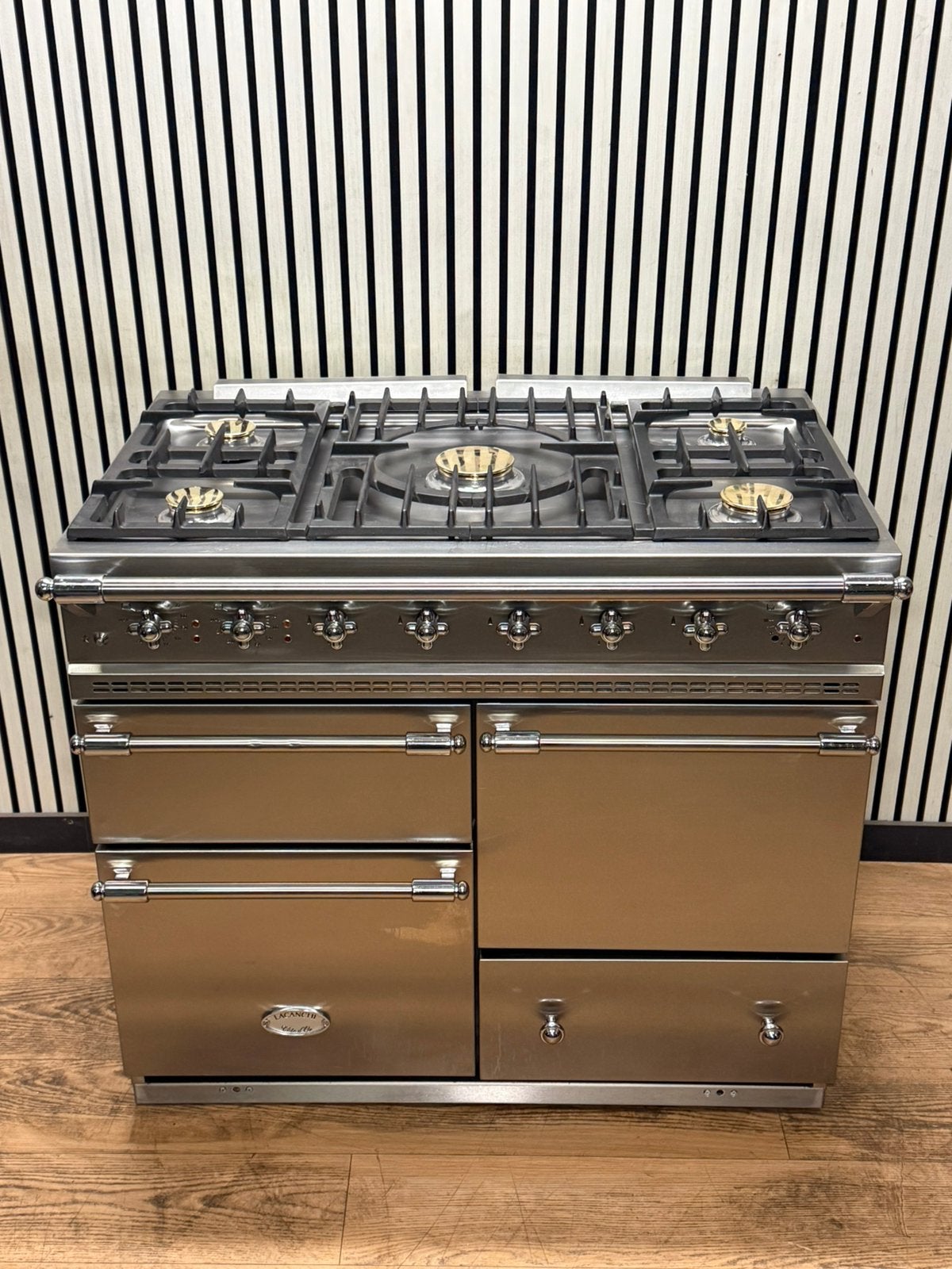 Luxe Lacanche Fornuis RVS met 3 ovens 100 cm, Fornello Esperta, Ophalen of Verzenden, Zo goed als nieuw, Energieklasse A of zuiniger