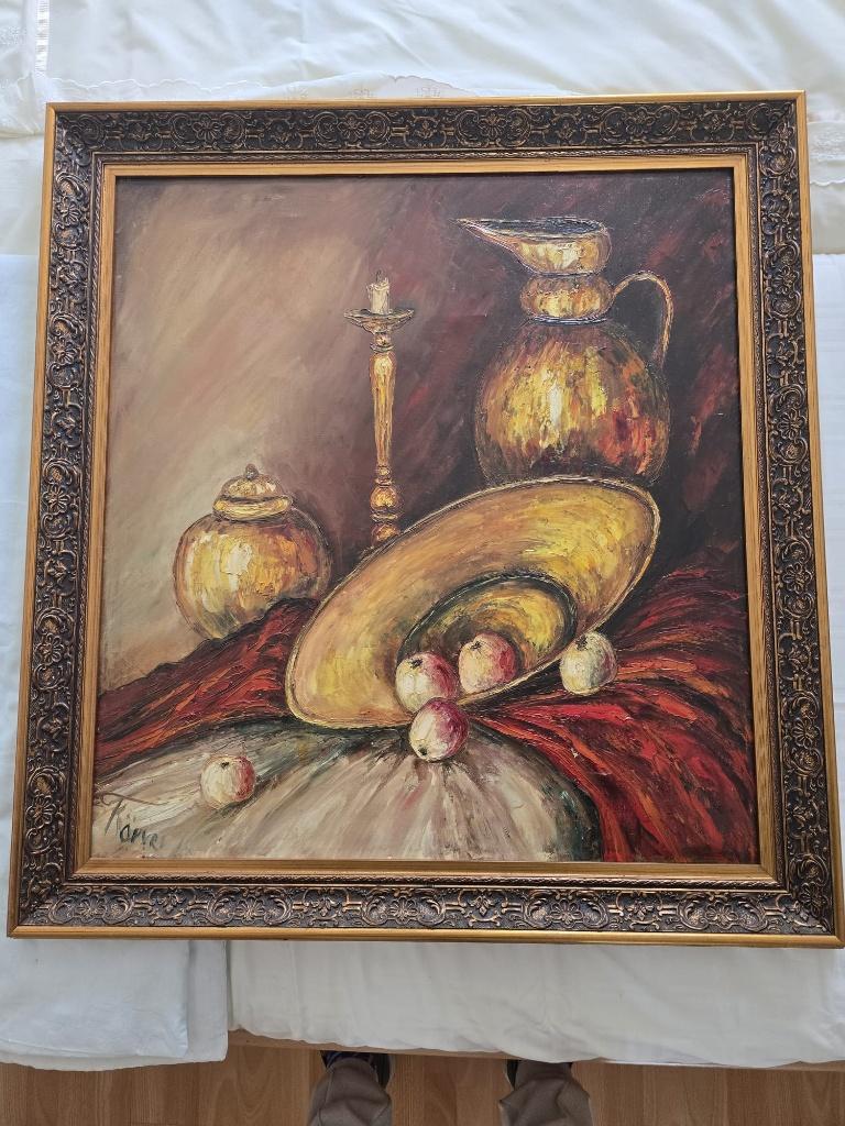 Schilderij stil leven Korver met Luxe lijst, Antiek en Kunst, Ophalen