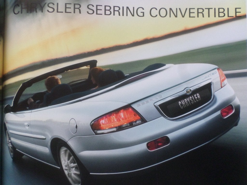 Chrysler 300M & Sebring Berline & Cabrio Brochure, Ophalen of Verzenden, Zo goed als nieuw, Overige merken