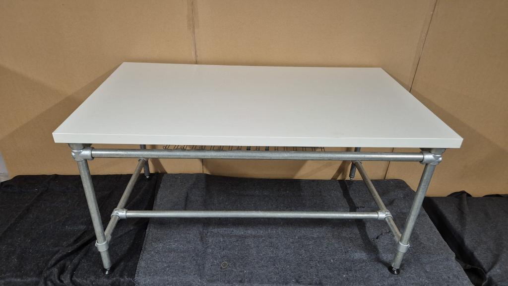Industriële tafel 140x80 cm, 3 st, Huis en Inrichting, Tafels | Eettafels, Gebruikt, 100 tot 150 cm, Rechthoekig, 50 tot 100 cm
