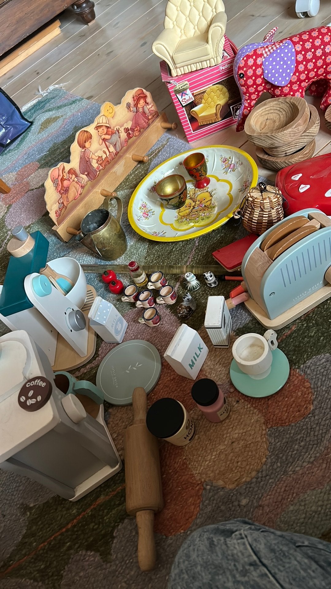 Lot speelgoed voornamelijk hout vintage antroposofisch, Ophalen of Verzenden, Zo goed als nieuw