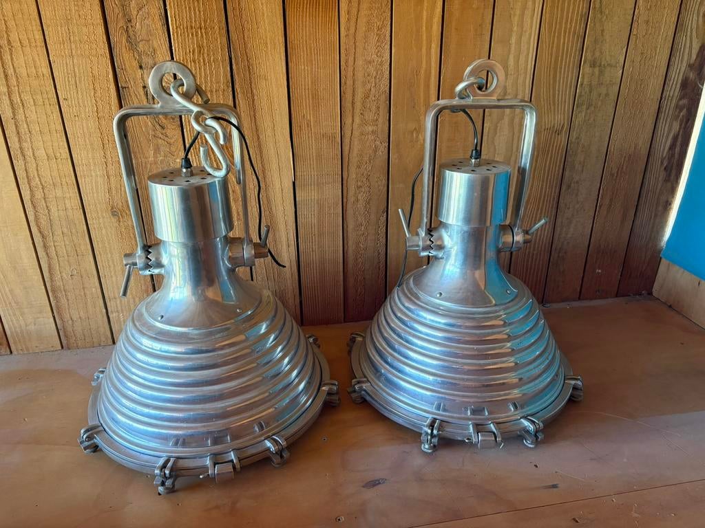 Set van 2 Maritime hanglampen  industrieel Eichholtz, Huis en Inrichting, Ophalen, Gebruikt, Overige materialen, Industrieel