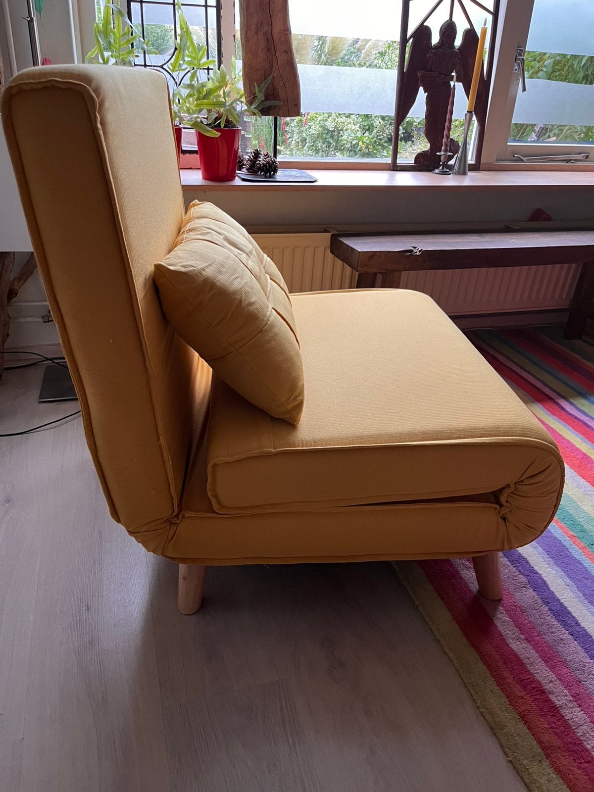 Nog nagenoeg nieuwe slaapstoel / opklapstoel/ opklapbed, Huis en Inrichting, Ophalen, Overige kleuren, Zo goed als nieuw, Eén