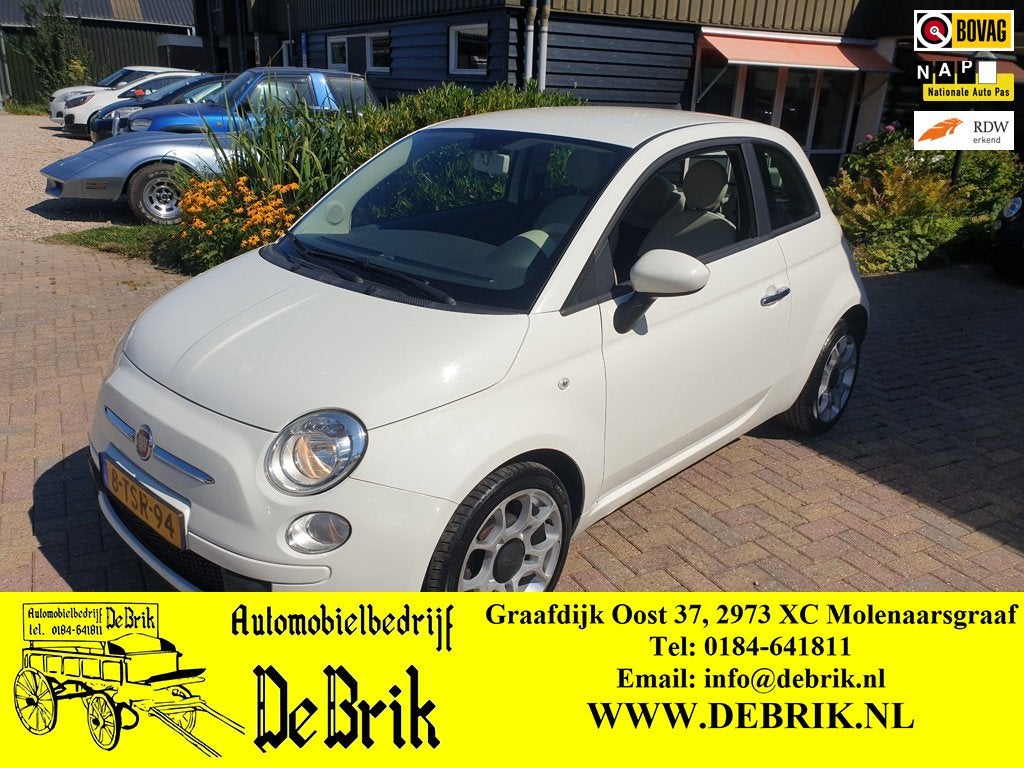 Fiat 500 1.0 TwinAir Pop, Auto's, Stof, Gebruikt, 840 kg, Wit