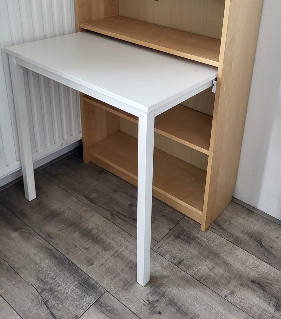 IKEA Billy uitschuifbaar bureau wit (76x60cm), Ophalen, Gebruikt, Spaanplaat of MDF, IKEA
