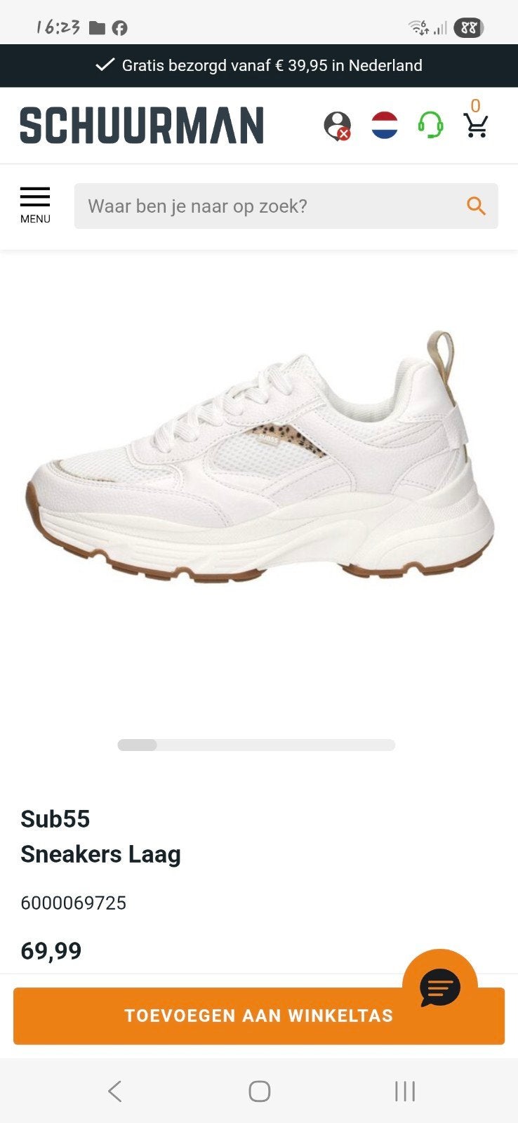 Sub sneakers/ sportschoenen/ maat 44/ unisex/ dames/heren, Ophalen of Verzenden, Zo goed als nieuw