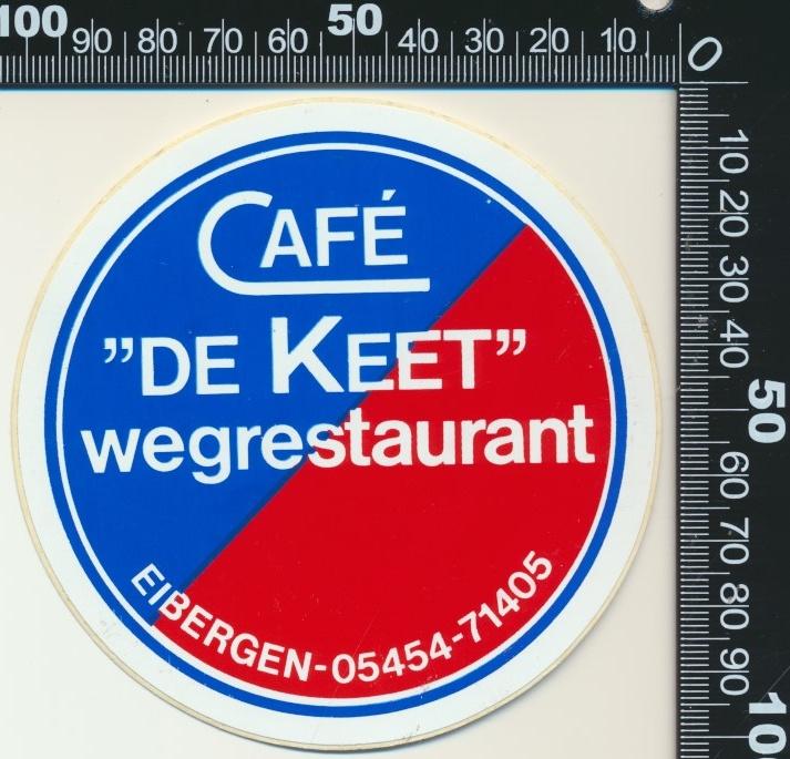 Sticker: Cafe De Keet - Les Routiers - Eibergen, Verzamelen, Stickers, Ophalen of Verzenden, Zo goed als nieuw, Bedrijf of Vereniging
