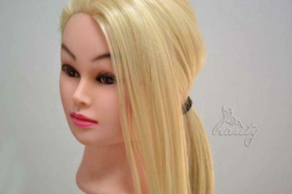 Oefenhoofd / Kappershoofd/Trainingshoofd.Blond 80% Echt Haar, Sieraden, Tassen en Uiterlijk, Uiterlijk | Haarverzorging, Ophalen of Verzenden