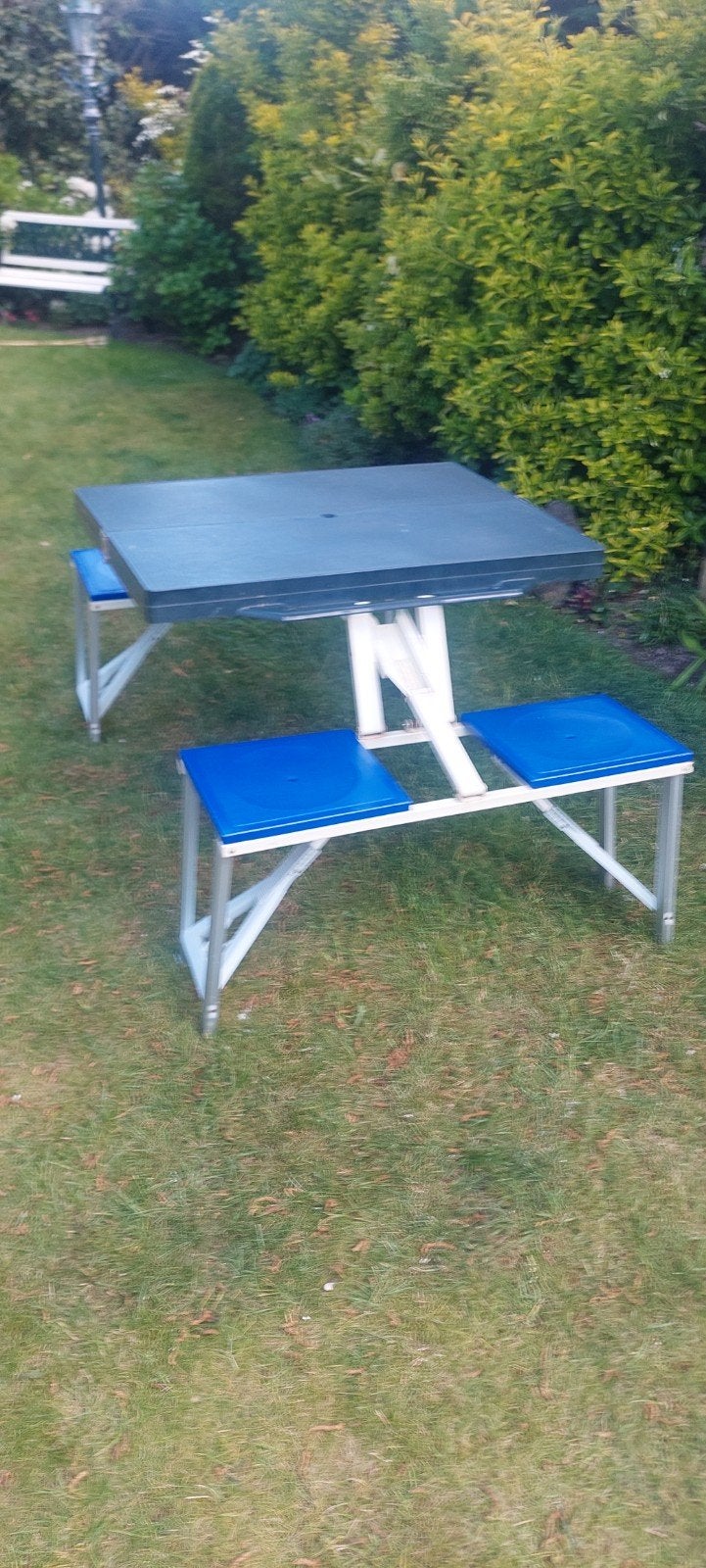Inklapbare picknick tafel, Tuin en Terras, Picknicktafels, Ophalen, Gebruikt, Vierkant, Overige materialen