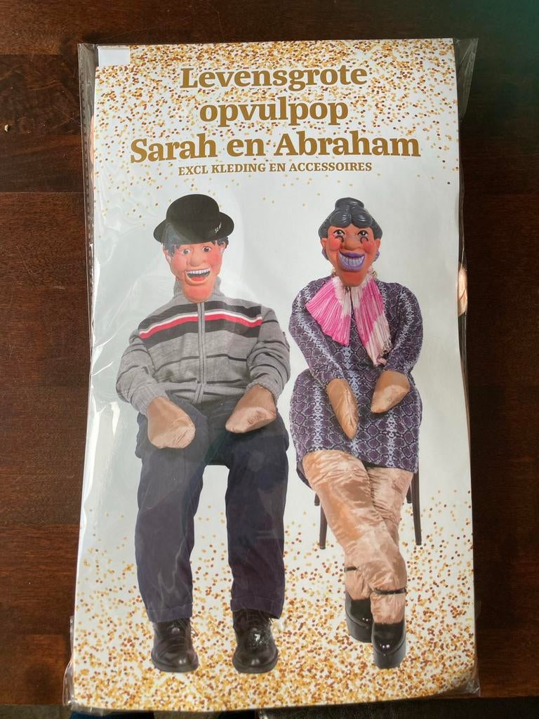 Abraham/Sarah levens grote OPVUL POP nieuw in verpakking, Ophalen of Verzenden, Nieuw, Feestartikel, Abraham of Sarah