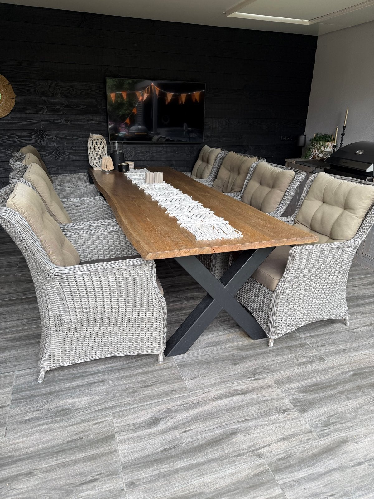 Luxe tuinstoel intenso milano 8 stuks, Ophalen, Riet of Rotan, Zo goed als nieuw, Eén