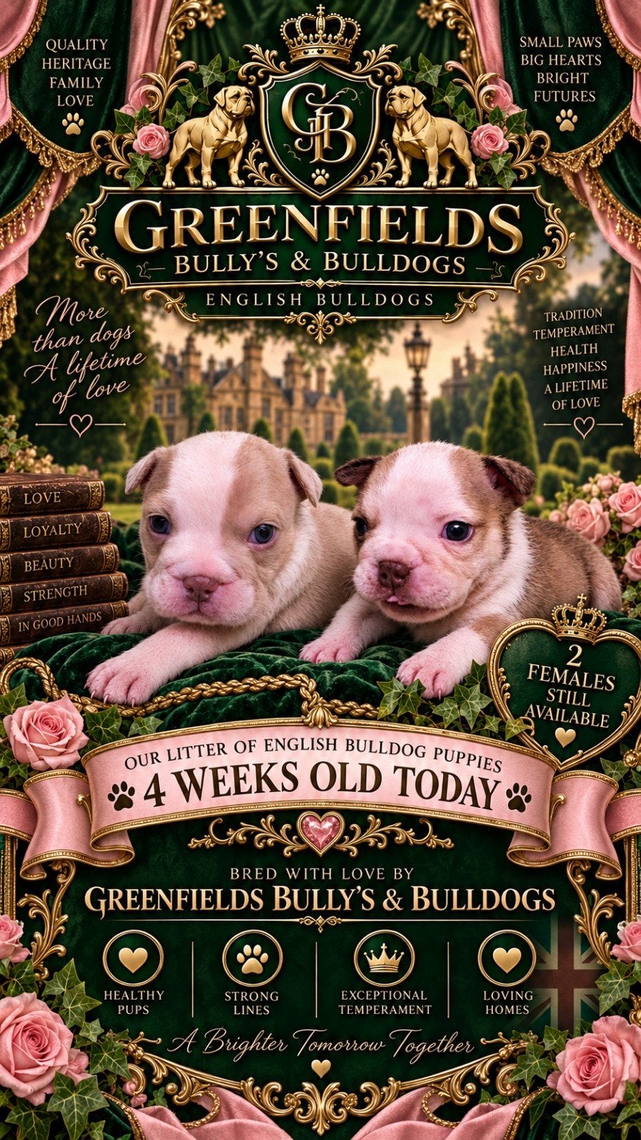 Engelse Bulldog pups met DBKC-applicatie, Dieren en Toebehoren, België, Fokker | Hobbymatig, Rabiës (hondsdolheid), 8 tot 15 weken