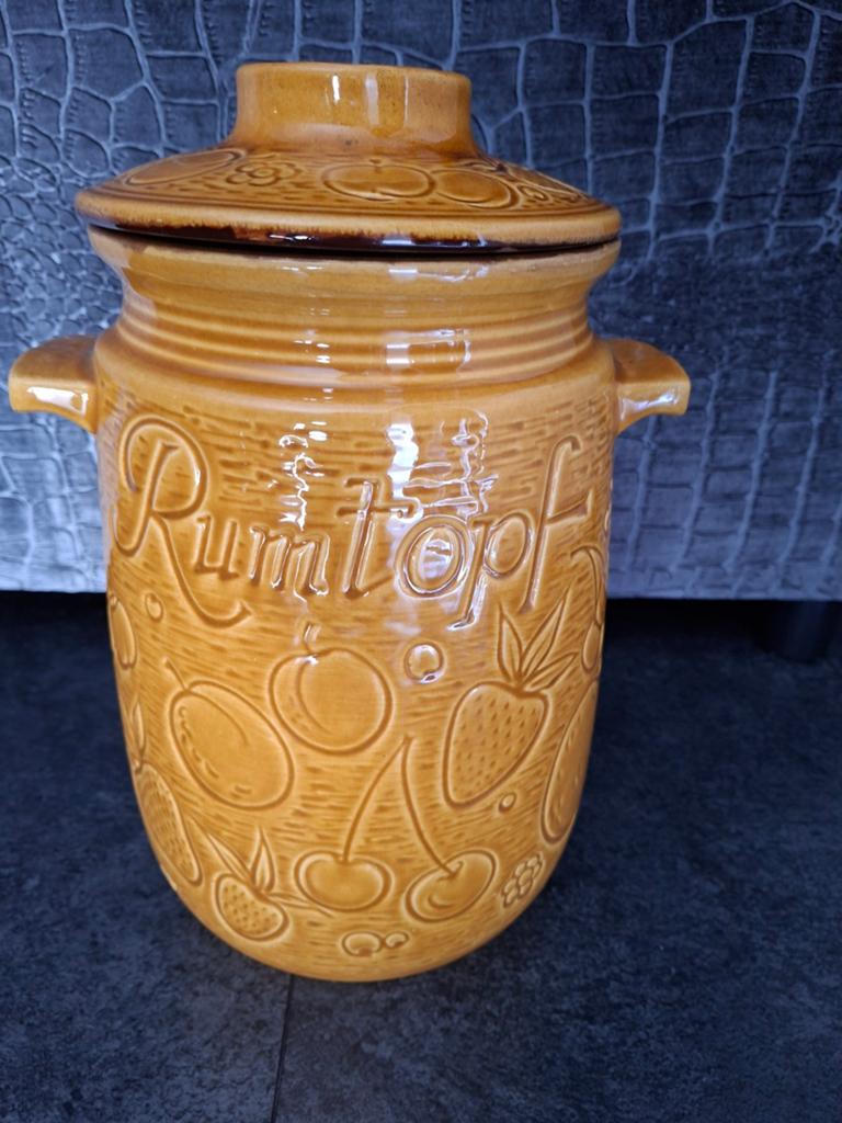 Oude Rumtopf - Keramische Pot met Deksel, Ophalen of Verzenden