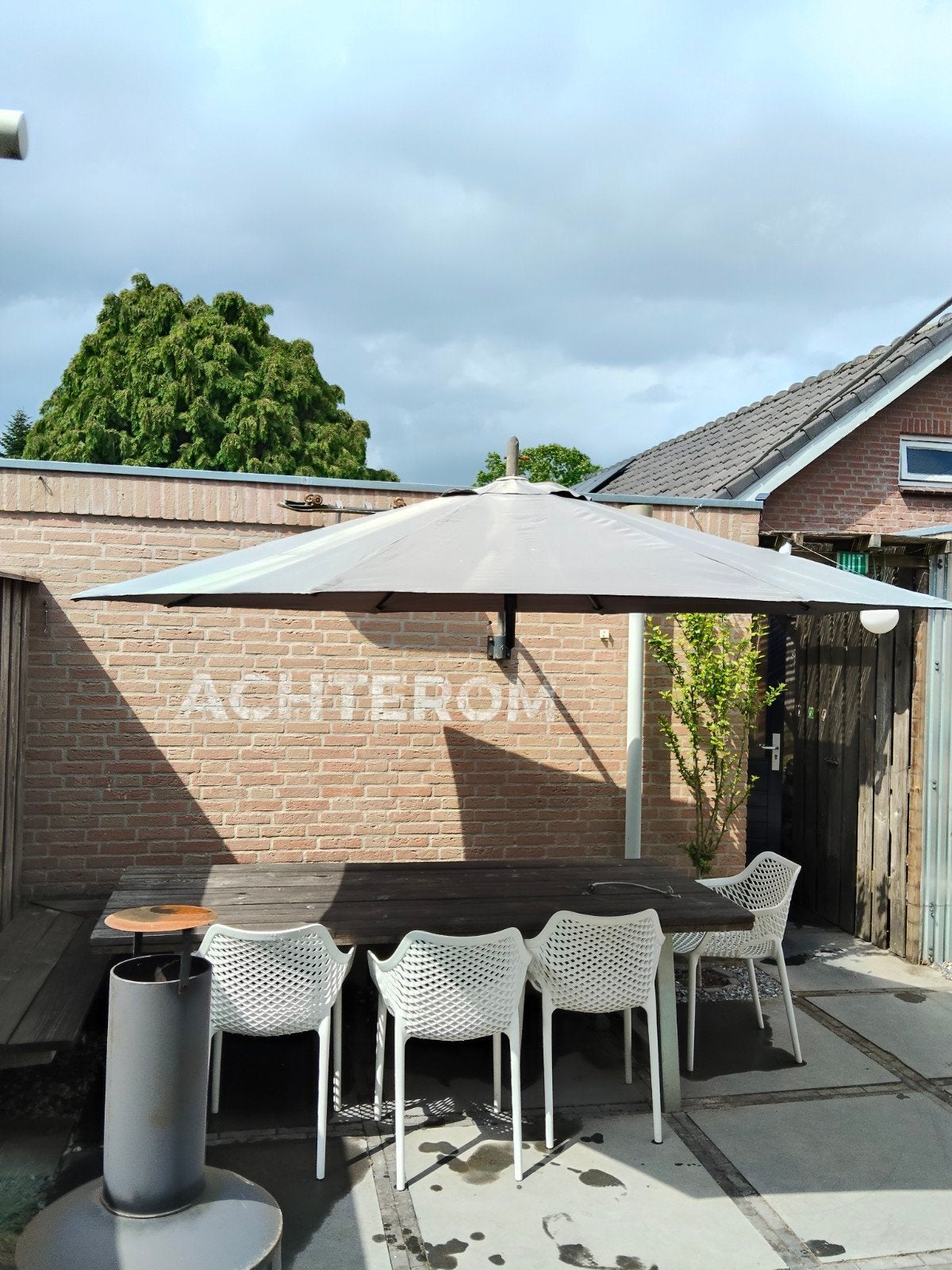 Wandparasol 290cm doorsnede, Tuin en Terras, Parasols, Ophalen, Gebruikt