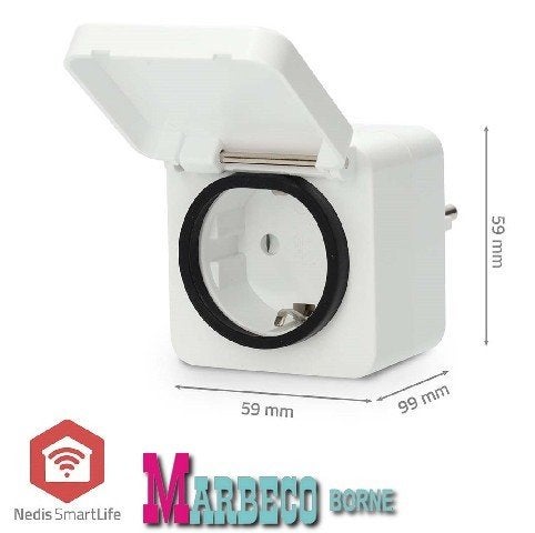 SmartLife Zigbee Stekker, Outdoor Stopcontact, Energiemeter, Info@marbeco.com, Bedienbaar via app, Nedis SmartLife, SmartLife