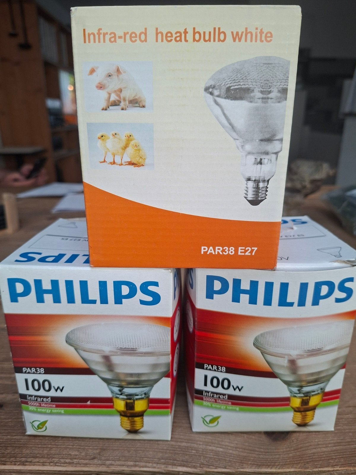 Philips Infrarood Warmtelamp PAR38 E27 100W, Ophalen of Verzenden, Nieuw