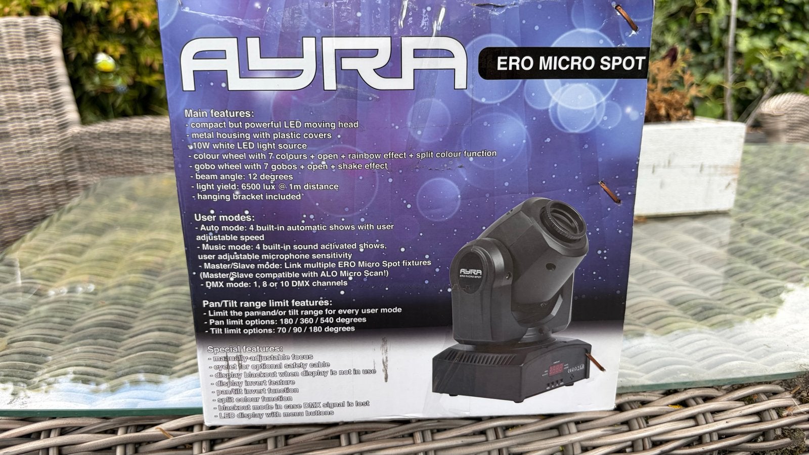 Ayra ERO Micro Spot Moving Head - Nieuw in doos, Ophalen of Verzenden, Zo goed als nieuw, Licht, Geluidgestuurd