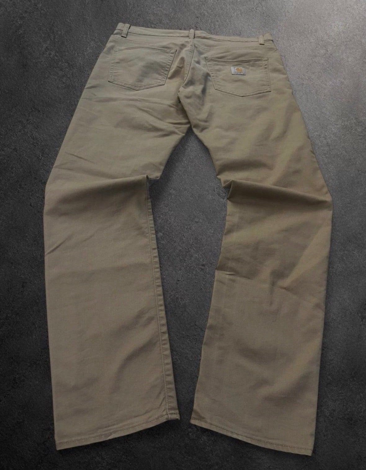 Carhartt WIP Klondike Pant 34x34 Khaki Straight Fit Chino, Ophalen of Verzenden, Gedragen, Overige maten, Beige