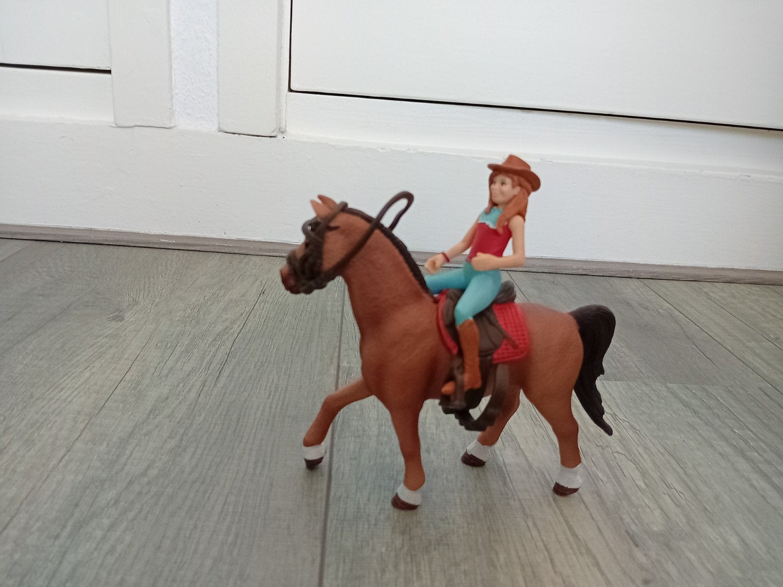 Schleich 42539 Westernruiter met paard., Ophalen of Verzenden, Zo goed als nieuw, Paard, Beeldje of Figuurtje