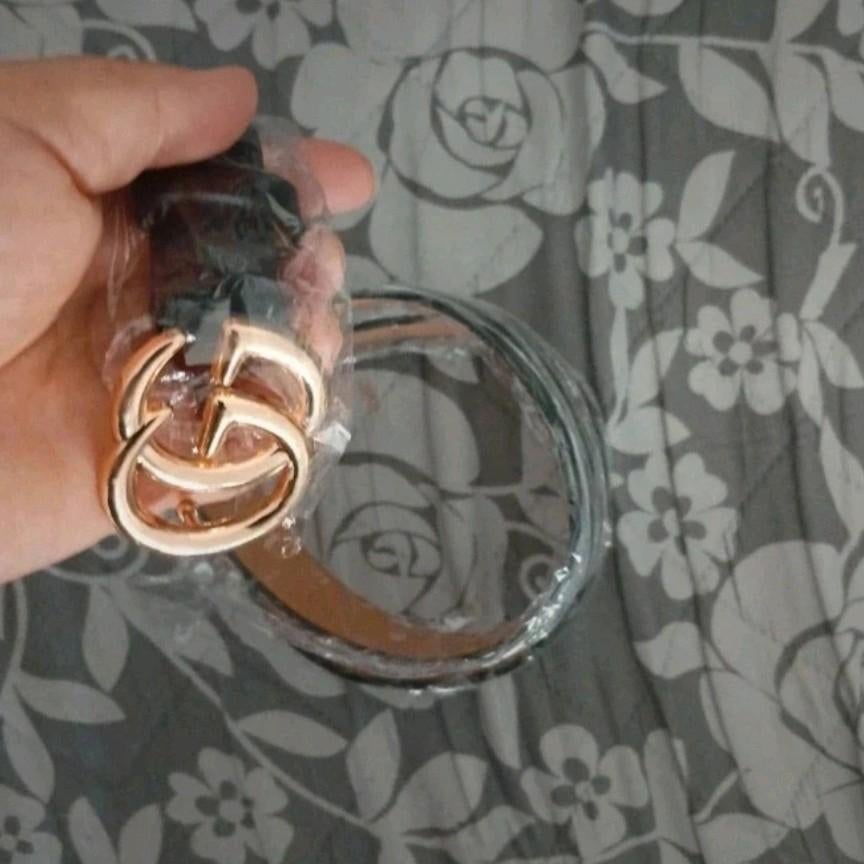 Nieuwe riem met gouden gesp GG, Kleding | Dames, Riemen en Ceinturen, Ophalen, Zwart, Nieuw, Tailleriem