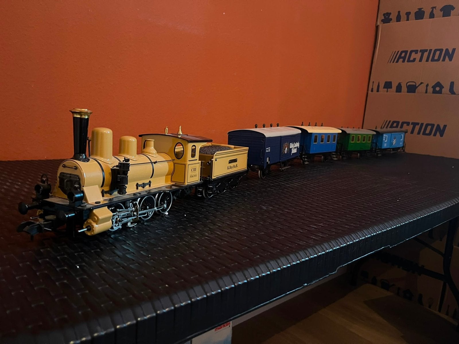 Märklin Maxi Treinset met Locomotief 54523 en Wagons, Ophalen, Wisselstroom, Treinset, Zo goed als nieuw