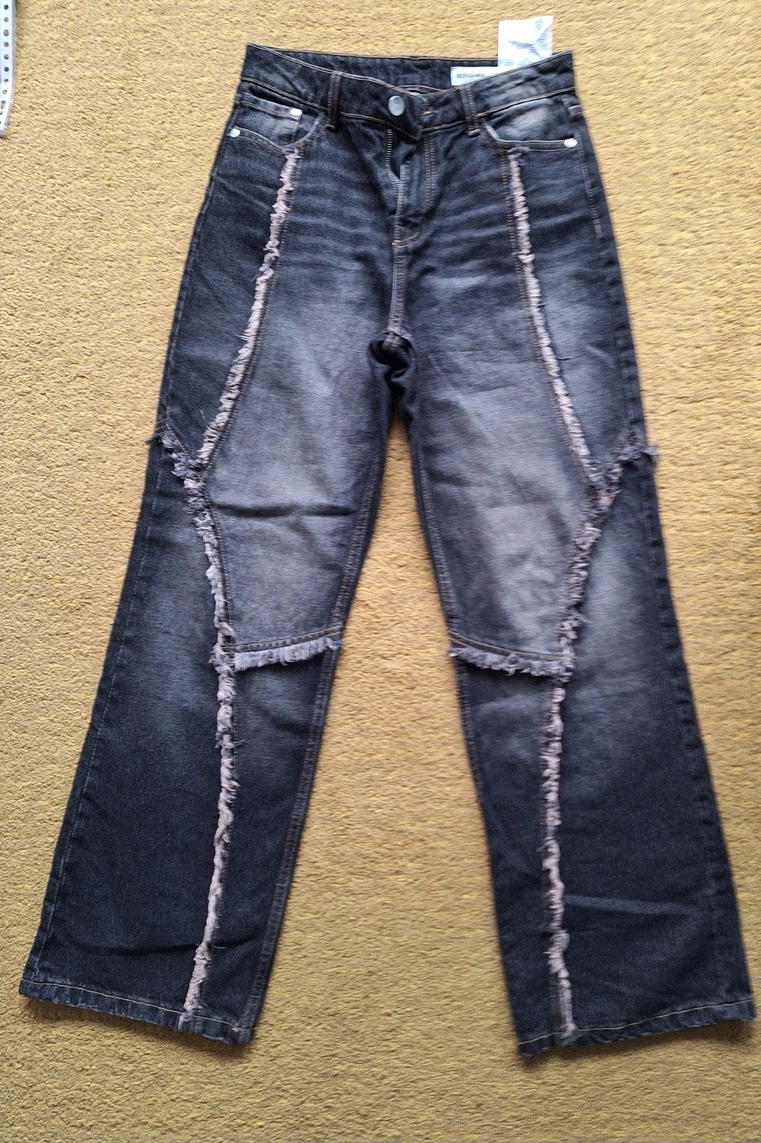 spijkerbroek BERSHKA maat 32, Kleding | Dames, Ophalen of Verzenden, Zo goed als nieuw, Zwart, W27 (confectie 34) of kleiner