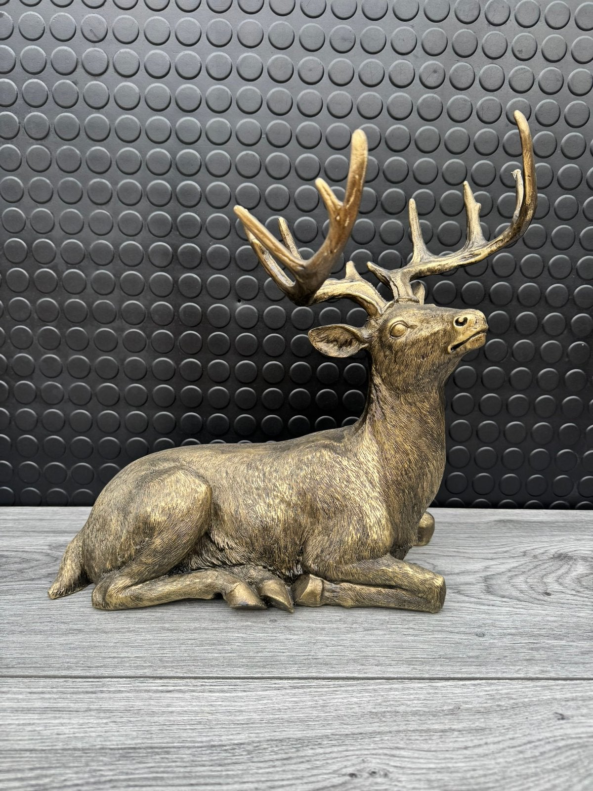 hert (goud/zwart) 35hoog 18breed 35lang/Nieuw!, Ophalen of Verzenden, Nieuw, Dier