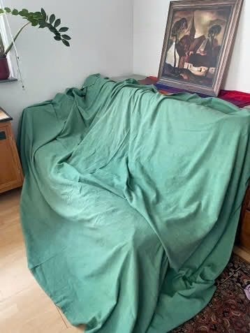 Grand foulard, Katoen, Gebruikt, Ophalen of Verzenden, Groen