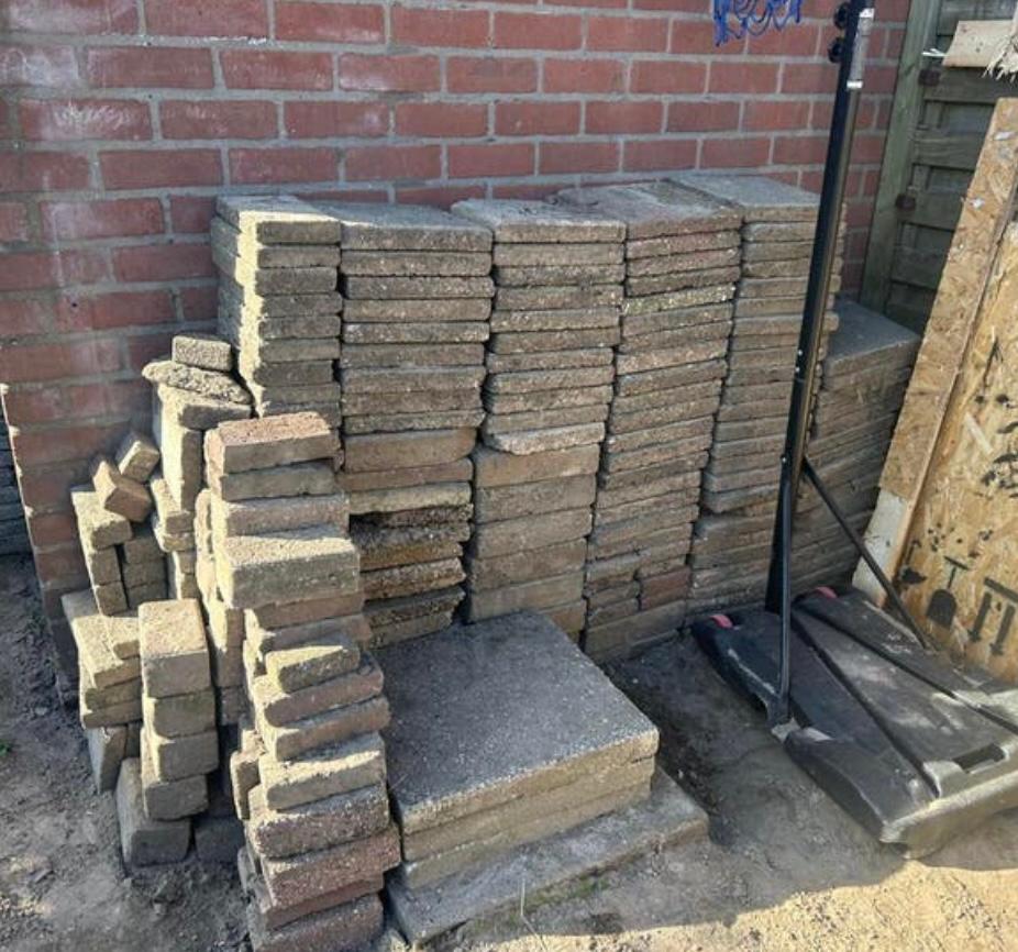 Tegels 30x30, Tuin en Terras, Ophalen, Zo goed als nieuw, Beton, Terrastegels