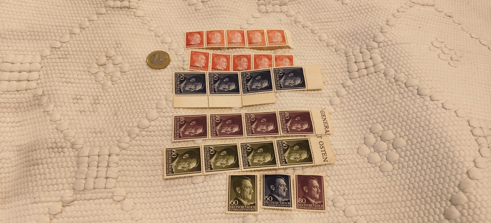 Adolf Hitler postzegels WO2 ongestempeld stamps WWII of WW2, Ophalen, Duitse Keizerrijk