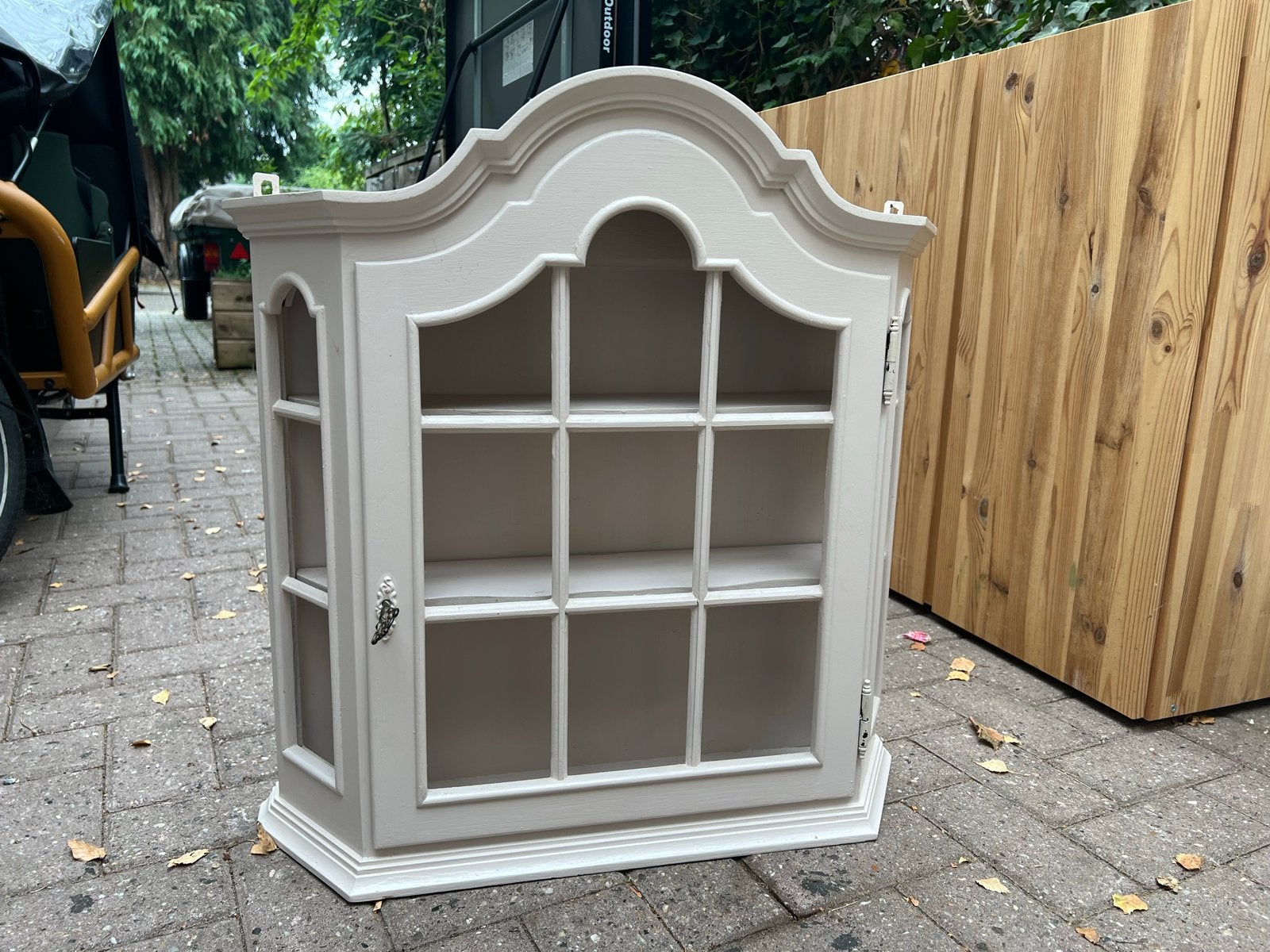 Oud Roze Wand Vitrinekast - 70x70x17 cm, Ophalen, Gebruikt, 50 tot 100 cm, Minder dan 25 cm