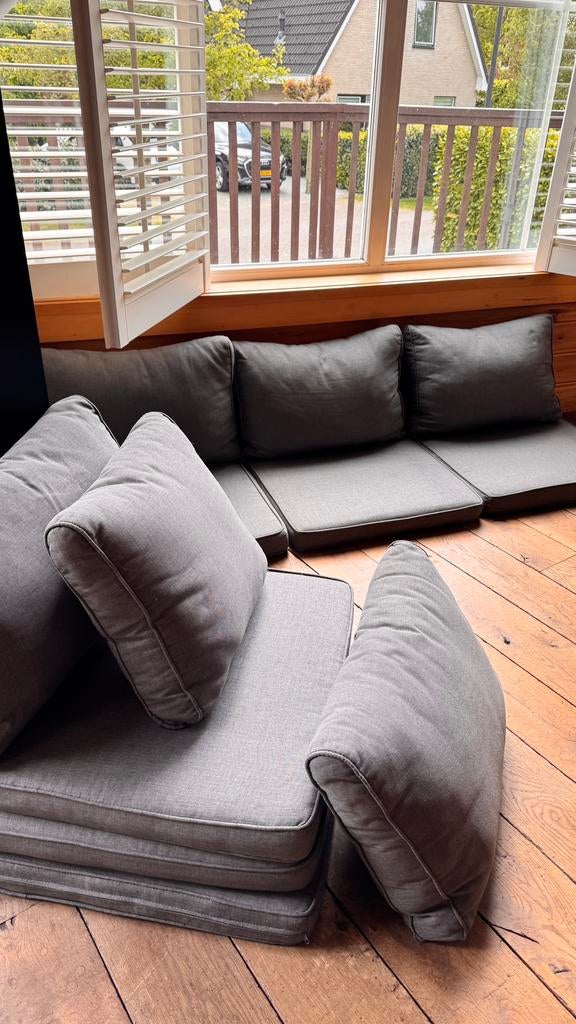 Mooie stevige loungekussens, Ophalen, Zo goed als nieuw, 6 zitplaatsen, Loungeset