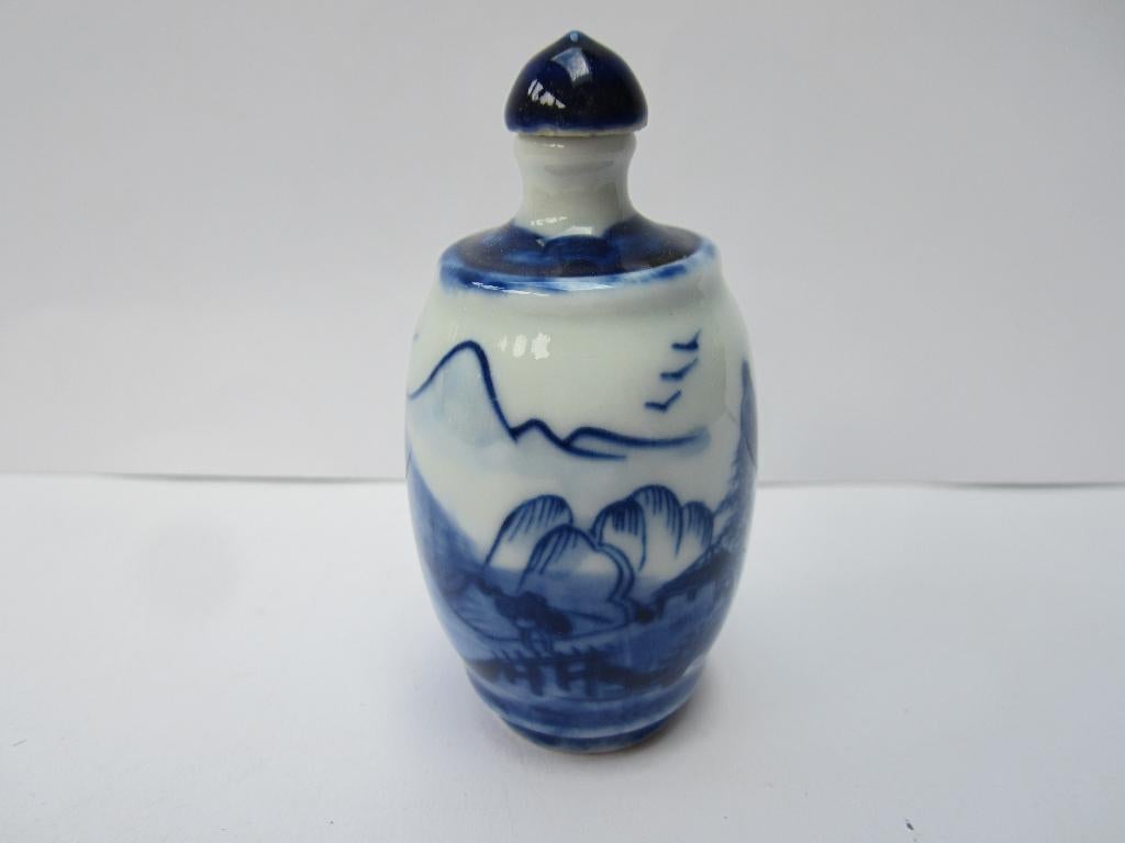 Oud chinees porselein snuifflesje /snuff bottle #8563, Ophalen of Verzenden