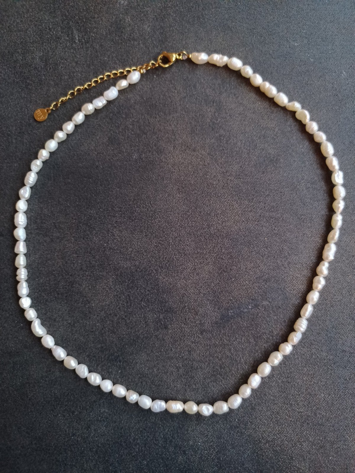 Elegante zoetwaterparel ketting, Overige materialen, Verstelbaar, Verzenden, Wit