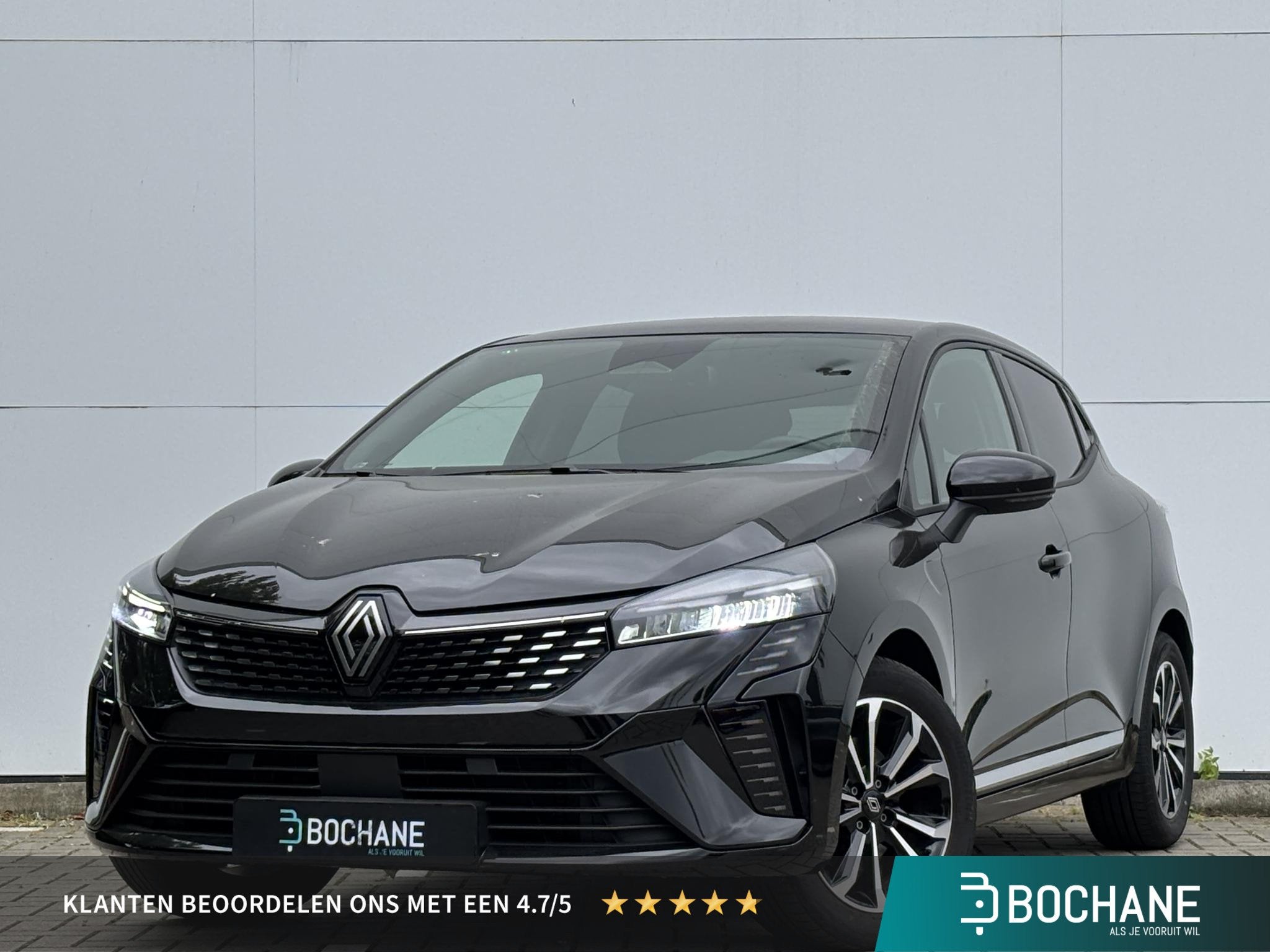 Renault Clio 1.6 E-Tech Full Hybrid 145 techno | 1e Eig | Na, Auto's, Gebruikt, Euro 6, Leder en Stof, Zwart
